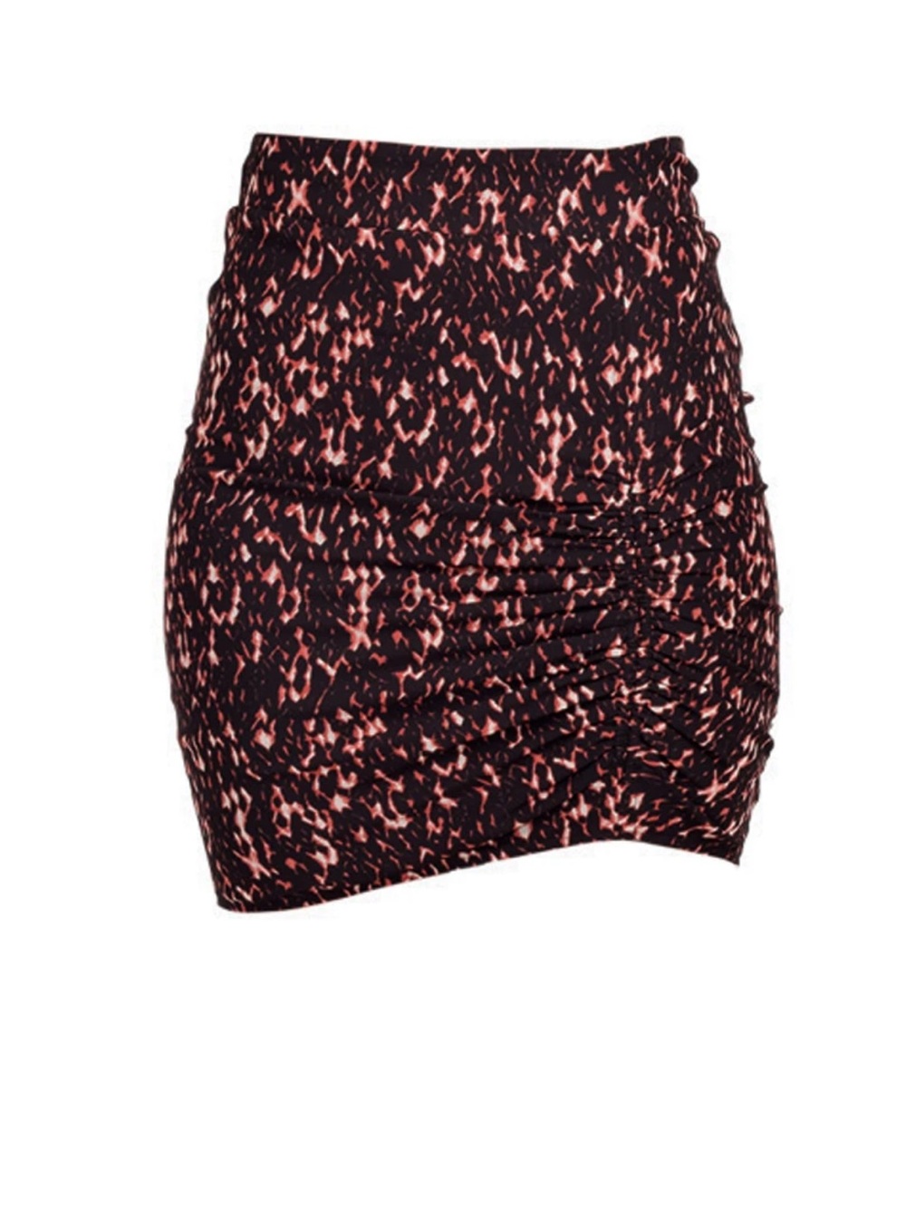 ba&sh Black Leopard Mini Skirt